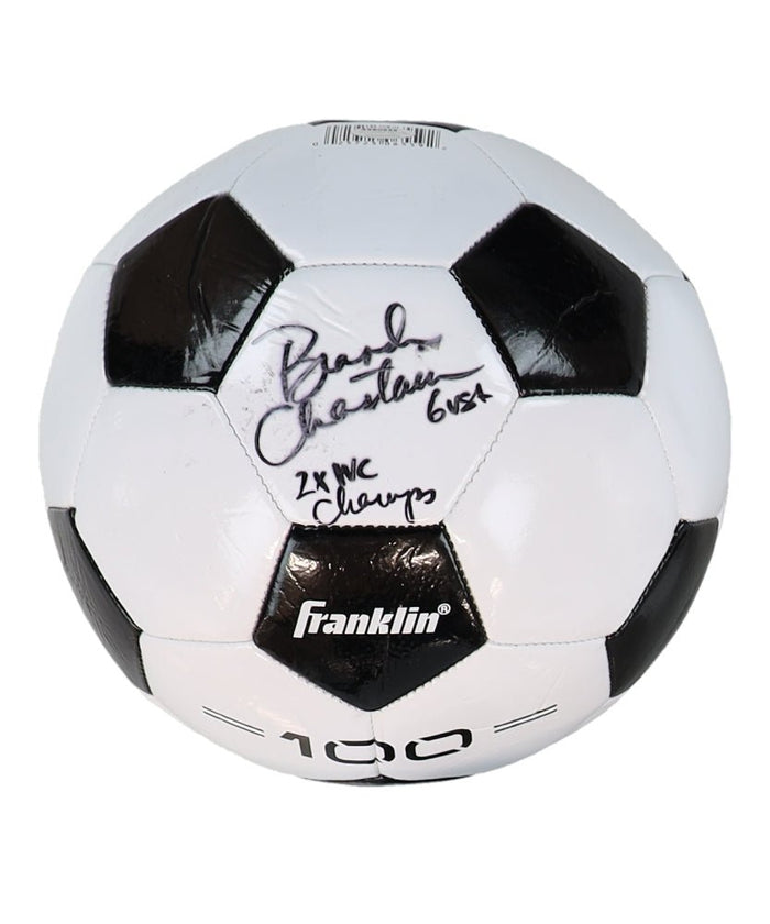 Brandi Chastain Signed Franklin Soccer Ball Inscribed "2x WC Champs" (Schwartz) by Price Is Right Miami