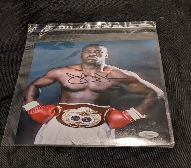 Buster Douglas autographed 8x10 photo with JSA COA /witnessed by Price Is Right Miami