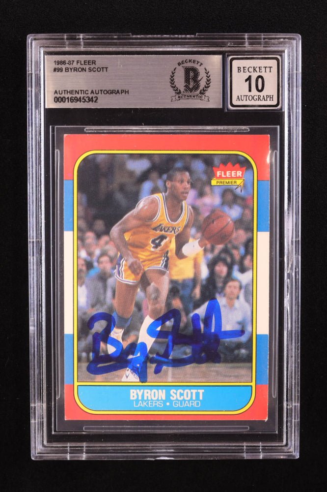 Byron Scott Signed 1986-87 Fleer #99 RC (BGS | Autograph Grade 10) by Price Is Right Miami