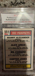 Chipper Jones 1992 Topps Top Prospects #551 RC (PAAS 9.5) by Price Is Right Miami