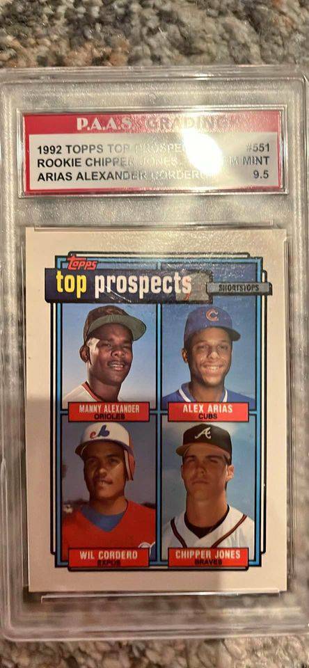 Chipper Jones 1992 Topps Top Prospects #551 RC (PAAS 9.5) by Price Is Right Miami