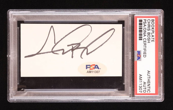 Chris Bosh Signed Cut Bookplate Autograph Miami Heat HOF PSA/DNA Certified by Price Is Right Miami