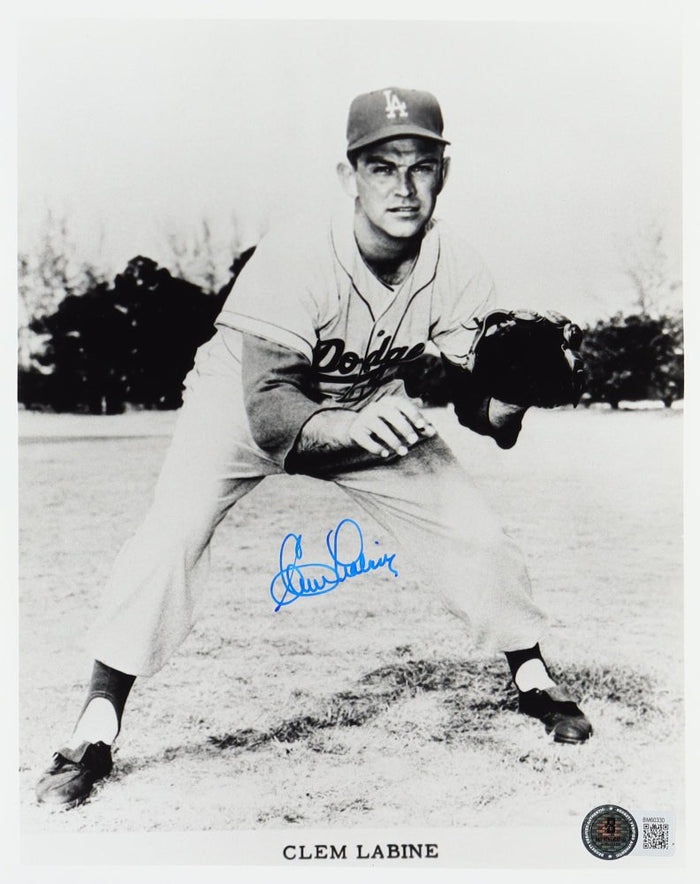 Clem Labine Signed Dodgers 8x10 Photo (Beckett) by Price Is Right Miami