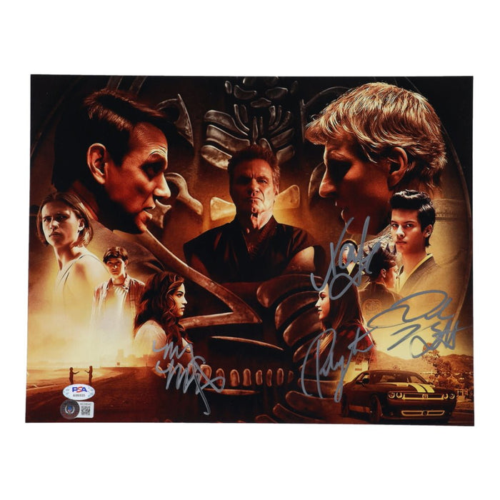Cobra Kai Cast Signed 11x14 Photo, 4 Signatures (Beckett) by Price Is Right Miami