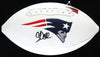 Corey Dillon Signed Patriots Logo Football (Beckett)