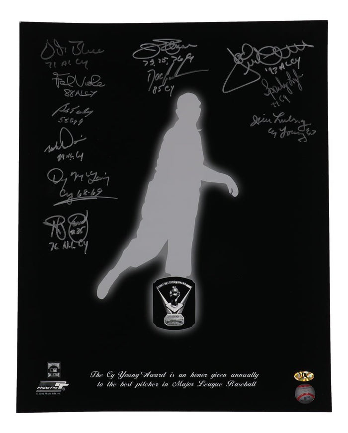 Cy Young Winners Signed 16x20 Photo, 11 Signatures (MAB) by Price Is Right Miami
