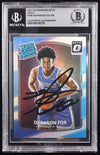 De'Aaron Fox Signed 2017-18 Donruss Optic Holo #196 RR RC (BGS)