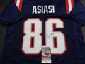 Devin Asiasi New England Patriots Autographed Custom Football Jersey JSA W coa by Price Is Right Miami