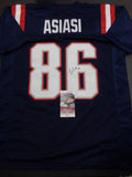 Devin Asiasi New England Patriots Autographed Custom Football Jersey JSA W coa by Price Is Right Miami