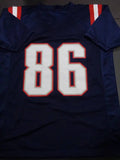 Devin Asiasi New England Patriots Autographed Custom Football Jersey JSA W coa by Price Is Right Miami