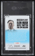 Elon Musk 2022 Leaf Pop Century News Flash "ELON MUSK BUYS TWITTER" #NFEM1 (SGC 9.5) by Price Is Right Miami