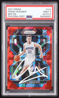 Franz Wagner Signed 2021-22 Panini Prizm Prizms Red Ice #310 RC (PSA 9 | Autograph Graded PSA 9) Rookie Card by Price Is Right Miami