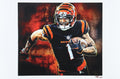 Ja'Marr Chase - Bengals - Joshua Barton Signed LE 12x18 Lithograph #/500 (PA) by Price Is Right Miami