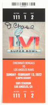 Ja'Marr Chase Signed Super Bowl LVI Commemorative Ticket (PIA) Cincinnati Bengals vs Los Angeles Rams