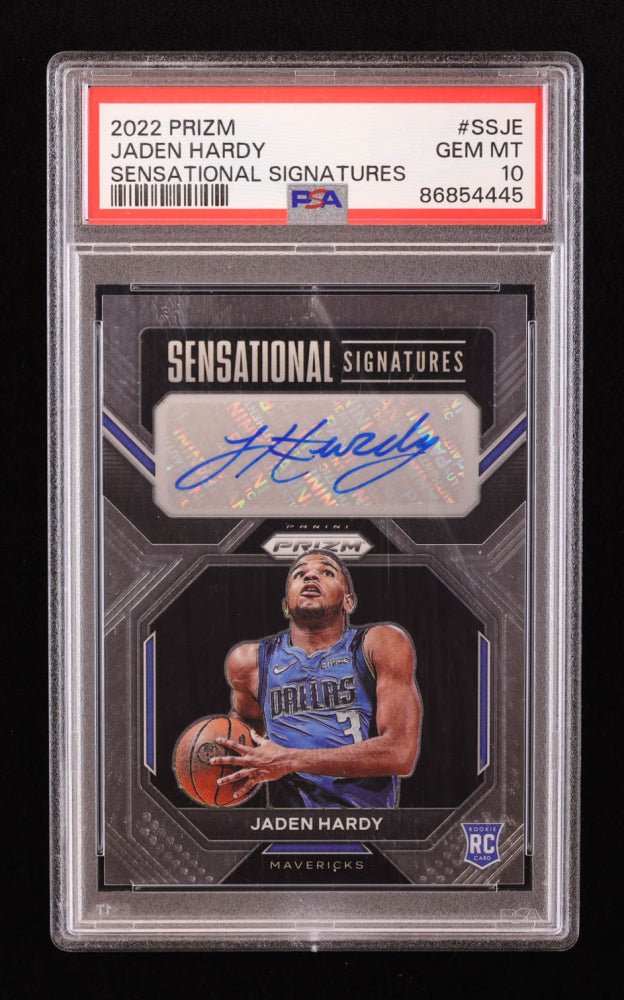 Jaden Hardy 2022-23 Panini Prizm Sensational Signatures #74 RC (PSA 10) by Price Is Right Miami