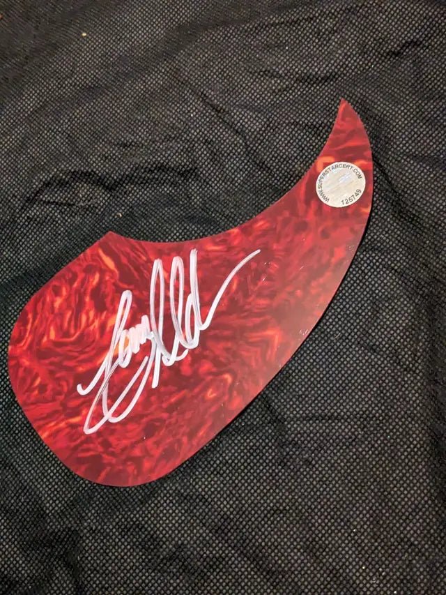 Jason Aldean Signed Guitar Pick guard with COA by Price Is Right Miami
