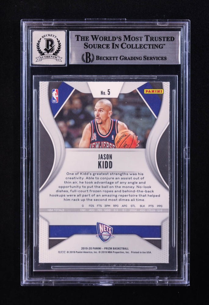 Jason Kidd Signed 2019-20 Panini Prizm #5 (BGS | Autograph Grade 10) by Price Is Right Miami