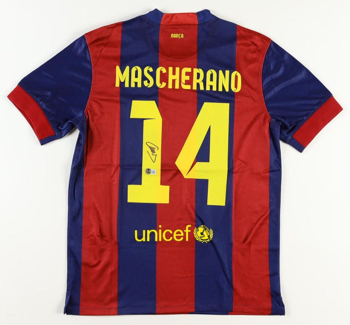 Javier Mascherano Signed Barcelona Jersey (Beckett) by Price Is Right Miami
