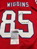 Jermaine Wiggins Patriots Signed Inscribed Jersey (JSA COA) by Price Is Right Miami