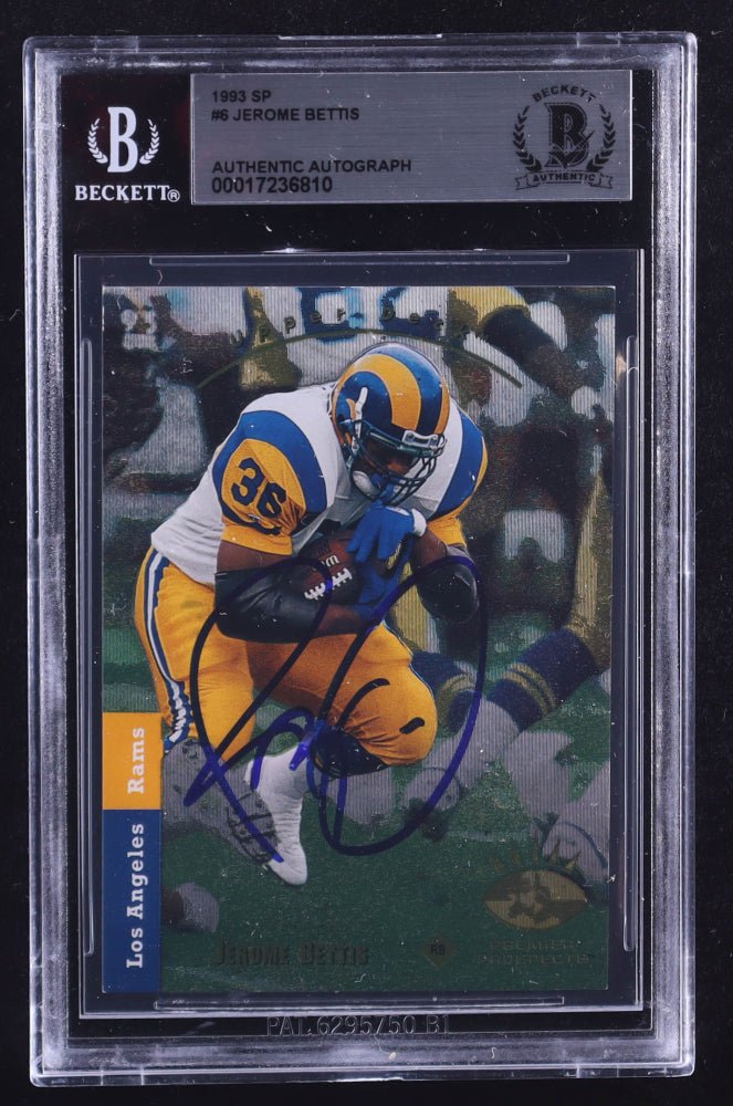 Jerome Bettis Signed 1993 SP #6 RC (BGS) Rookie Card by Price Is Right Miami