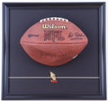 Jerry Rice Signed NFL Football Display with Pin (JSA) by Price Is Right Miami
