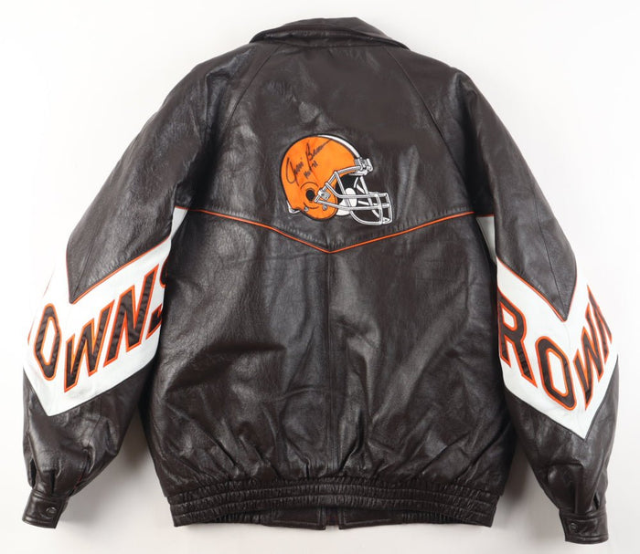 Jim Brown Signed Browns Jacket Inscribed "HOF 71" (JSA) by Price Is Right Miami