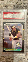Jose Canseco 1987 Donruss Rookie Oakland Athletics MLB Card PAAS 8.5