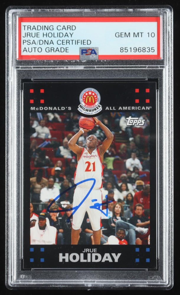 Jrue Holiday Signed 2008 Topps All-American #JH (PSA 10) by Price Is Right Miami
