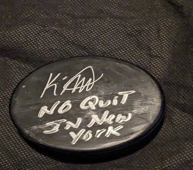 K'Andre Miller Signed Hockey Puck (COA) by Price Is Right Miami