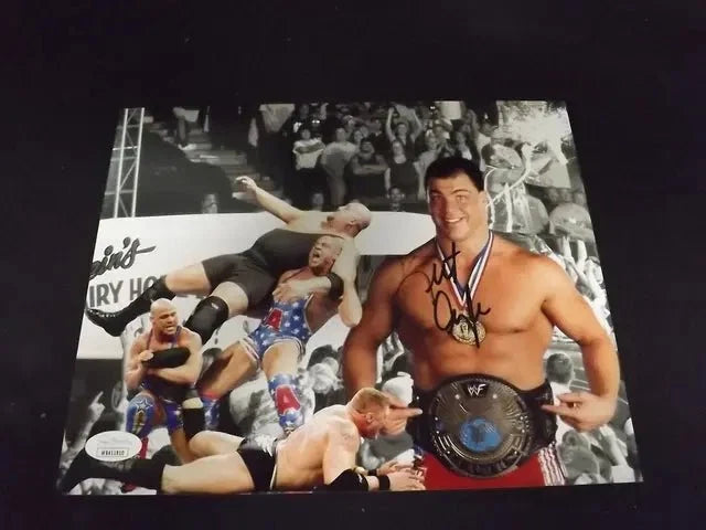 Kurt Angle Signed WWE 8x10 Photo (JSA COA) by Price Is Right Miami