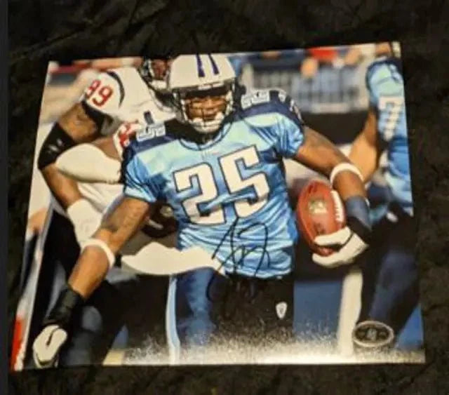 Lendale White Tennessee Titans autographed 8x10 photo with coa sticker by Price Is Right Miami