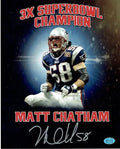 Matt Chatham New England Patriots Autographed 8x10 Photo Full Time coa by Price Is Right Miami