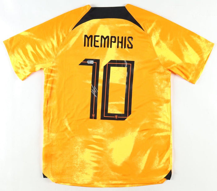 Memphis Depay Signed Netherlands Nike Jersey (Beckett) by Price Is Right Miami