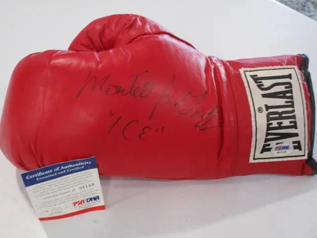 Montell Griffin Signed Boxing Glove (PSA DNA COA) by Price Is Right Miami