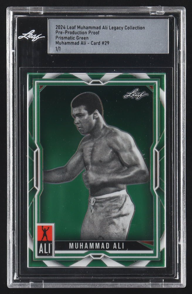 Muhammad Ali 2024 Leaf Legacy Proof Green #29, 1/1 (Leaf) by Price Is Right Miami