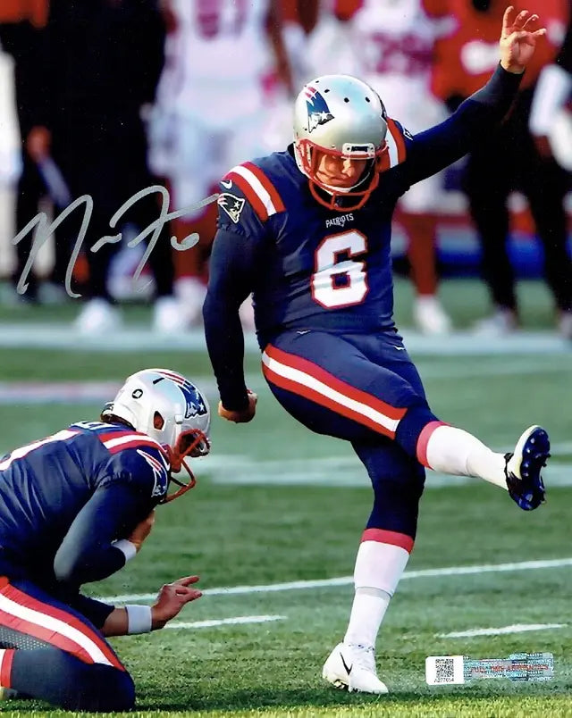 Nick Folk New England Patriots Autographed 8x10 Photo Full Time coa by Price Is Right Miami
