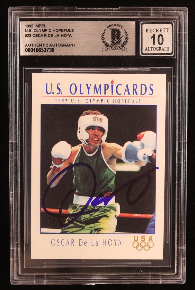 Oscar De La Hoya Signed 1992 Impel U.S. Olympic Hopefuls #23 (BGS | Auto 10) by Price Is Right Miami