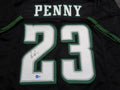 Rashaad Penny Philadelphia Eagles Autographed Custom Football Jersey Beckett Hologram by Price Is Right Miami