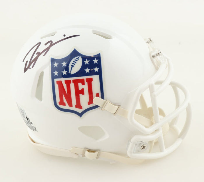 Ray Lewis Baltimore Ravens Signed NFL Logo Speed Mini Helmet (Beckett) by Price Is Right Miami
