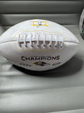Ray Lewis Signed Team Logo Football with coa by Price Is Right Miami