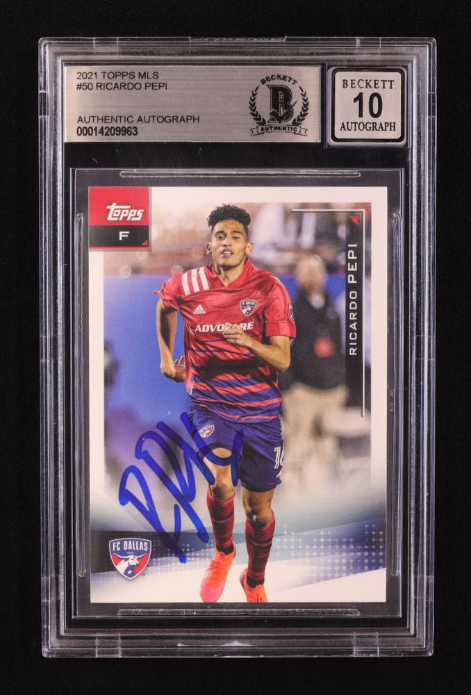 Ricardo Pepi Signed 2021 Topps MLS #50 (BGS | Auto 10) by Price Is Right Miami