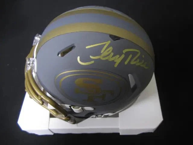 Rice & Montana San Francisco Signed Mini Helmet GAA COA by Price Is Right Miami