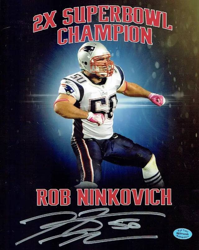 Rob Ninkovich New England Patriots Autographed 8x10 Photo Full Time coa by Price Is Right Miami