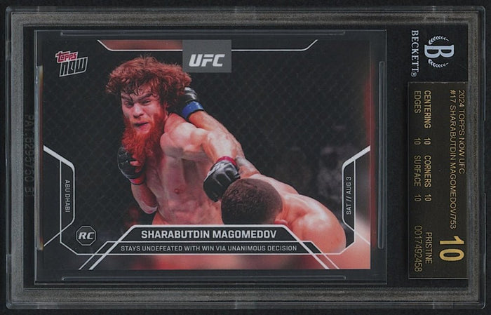 Sharabutdin Magomedov 2024 Topps Now UFC #17 RC (BGS Black Label 10) by Price Is Right Miami