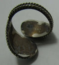 Sleeping Beauty Turquoise Bypass Ring, Sterling Silver, Southwestern Feather Design by Price Is Right Miami