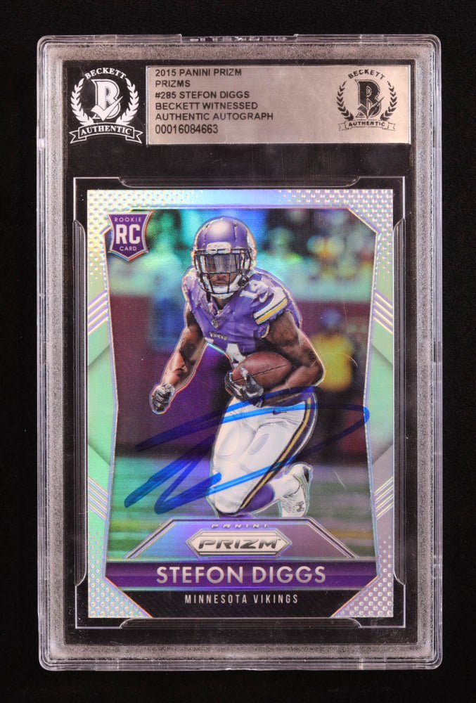 Stefon Diggs Signed 2015 Panini Prizm Prizms #285 RC (BGS) by Price Is Right Miami