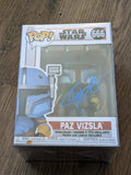 Tait Fletcher Signed Paz Vizsla Funko Pop #666, Star Wars (COA) by Price Is Right Miami