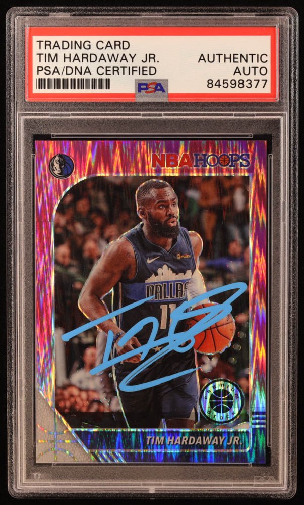 Tim Hardaway Jr. Signed 2019-20 Hoops Pink Flash #41 (PSA) by Price Is Right Miami