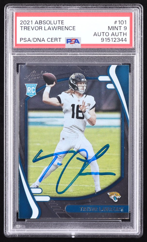 Trevor Lawrence Signed 2021 Absolute #101 RC (PSA 9) by Price Is Right Miami