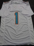 Tua Tagovailoa Miami Dolphins Autographed Custom Football Jersey GA coa by Price Is Right Miami